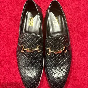 Cavalli Class by Roberto Cavalli Textured Leather Bit Loafers